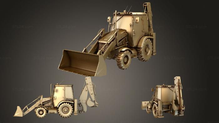 Vehicles (Backhoe Loader, CARS_0677) 3D models for cnc